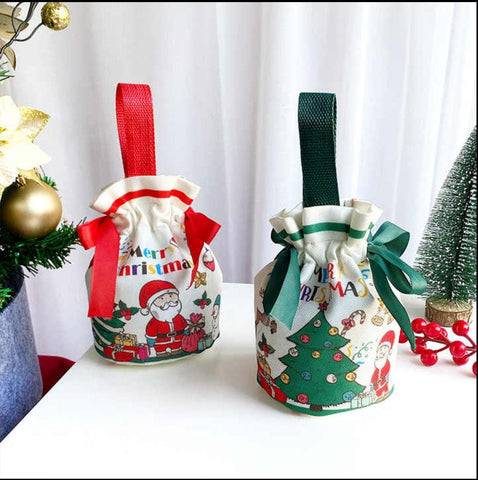 Christmas Jute Gift Potli Bags