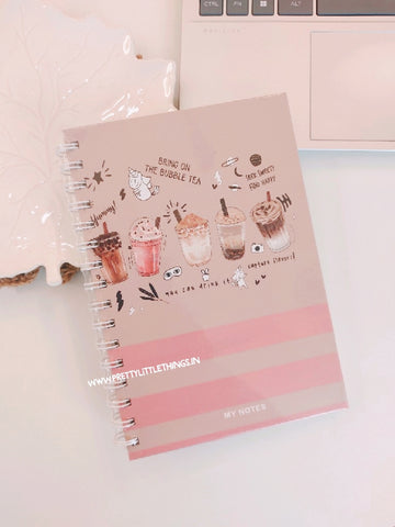Bubble Tea Notes, Spiral Bound Diary