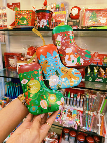 Christmas Sock Tin Box