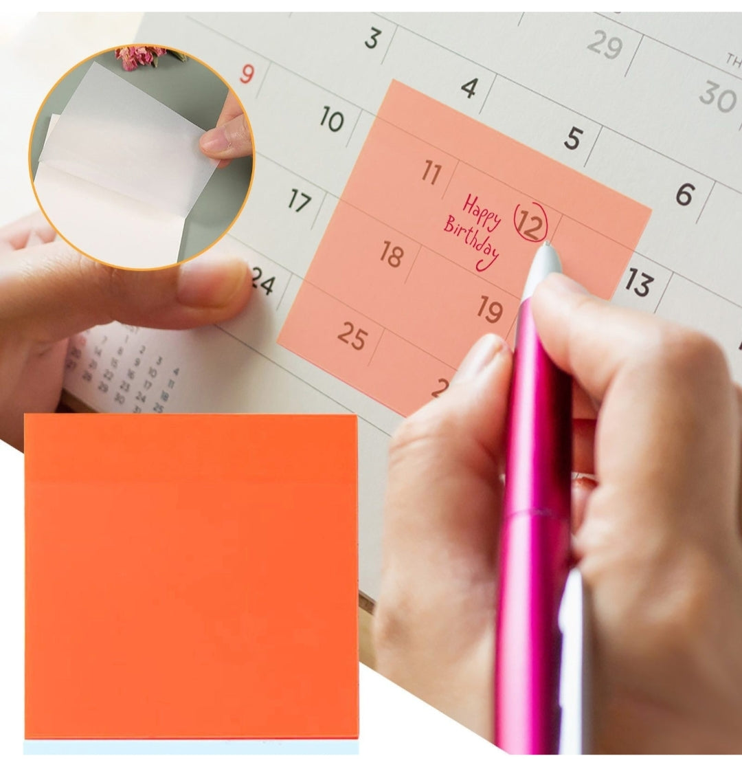 Transparent Sticky Notes Neon Colors Square