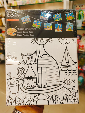 Canvas on Wooden Frame Painting Kit