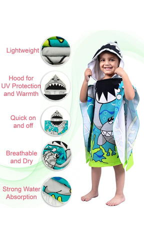 Hoodie Poncho Swim / Bath Towels