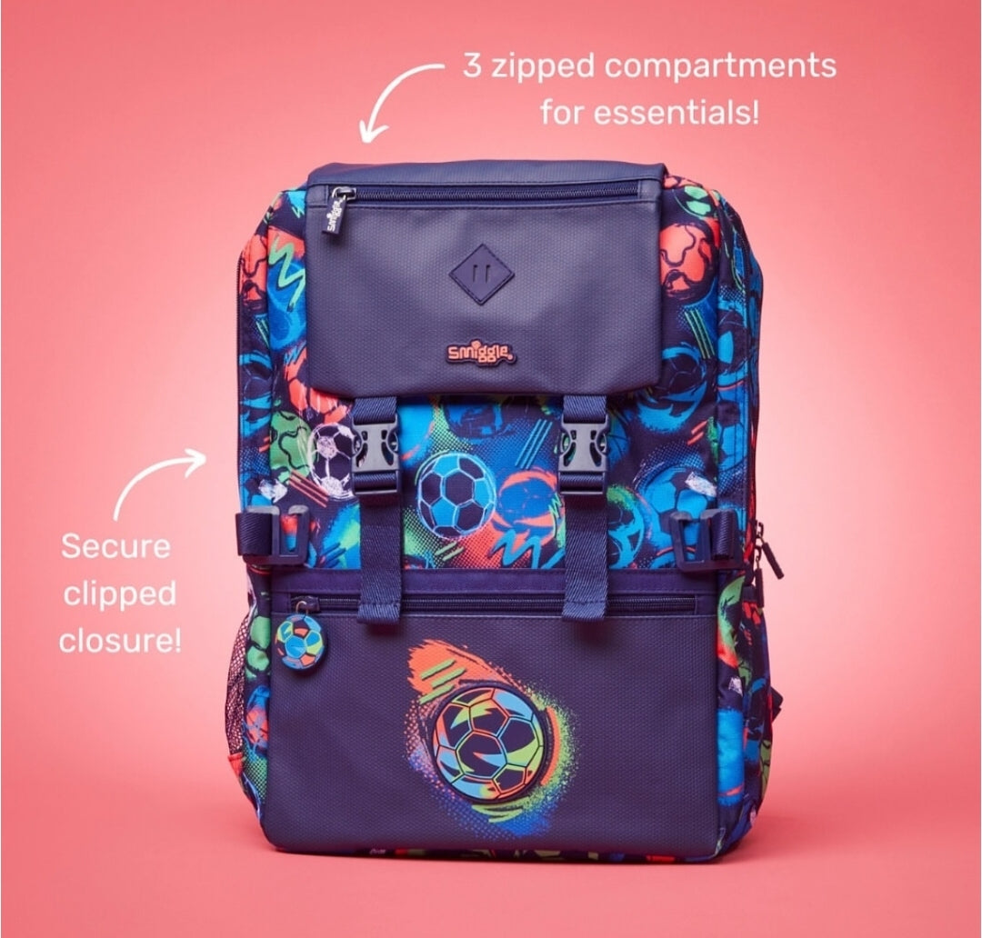 Premium Smiggle Foldover Backpacks (Original / 16" / 22 Litres)