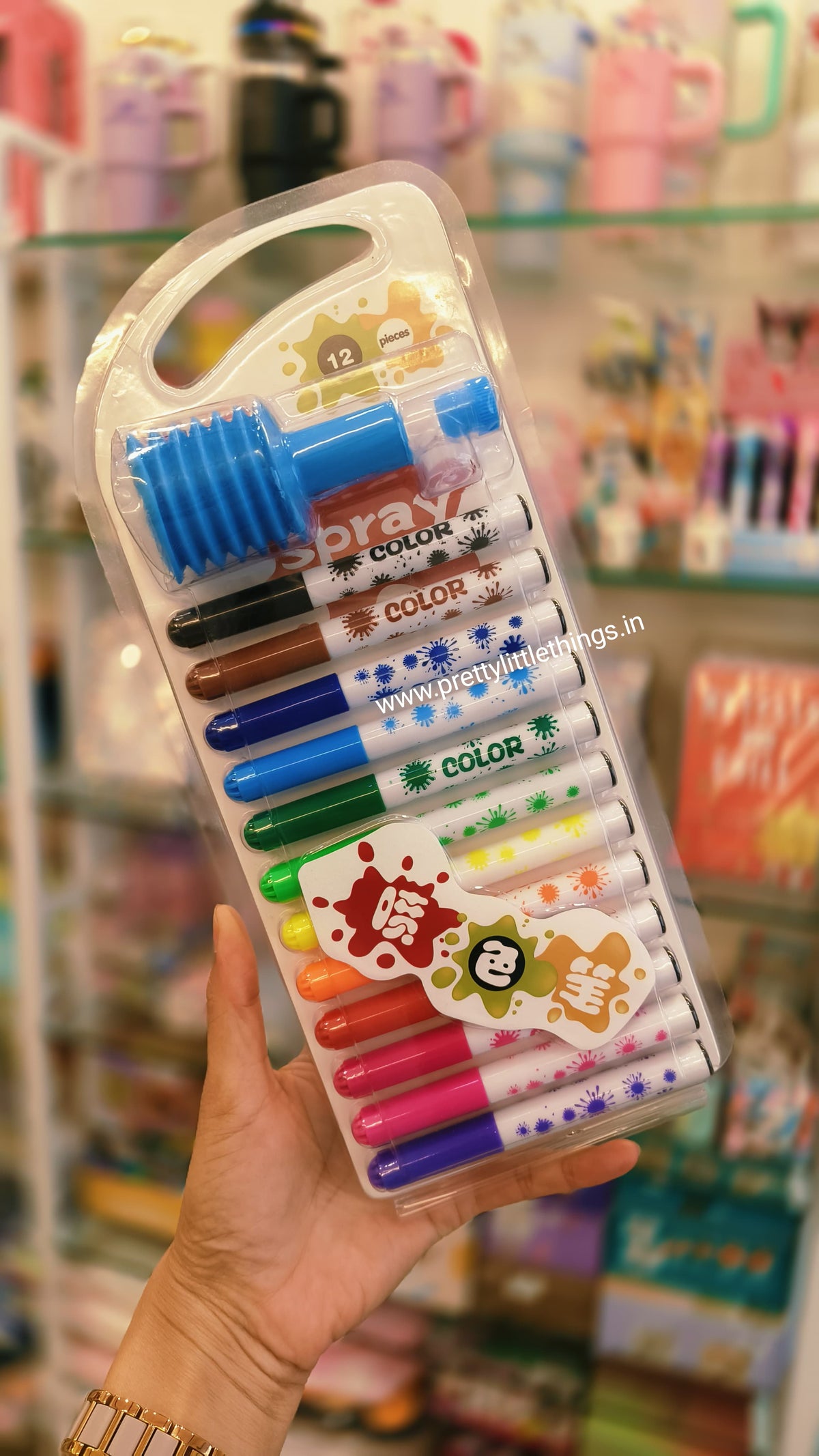 Spray Pens Pack (12 pcs, With Stencils)