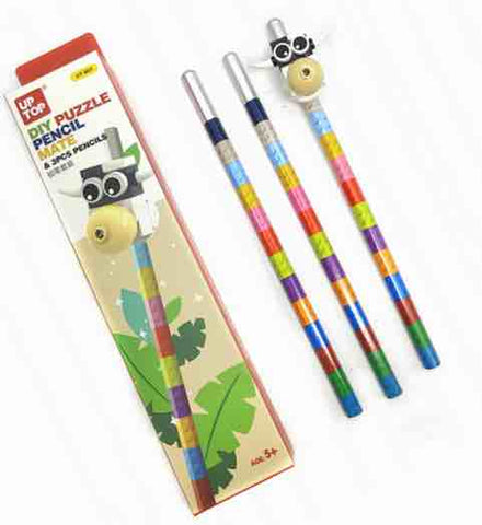 Pencils with Lego Type Toppers