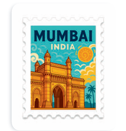Postage Stamp Style Fridge Magnets