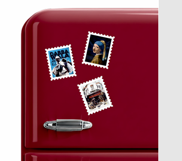 Postage Stamp Style Fridge Magnets
