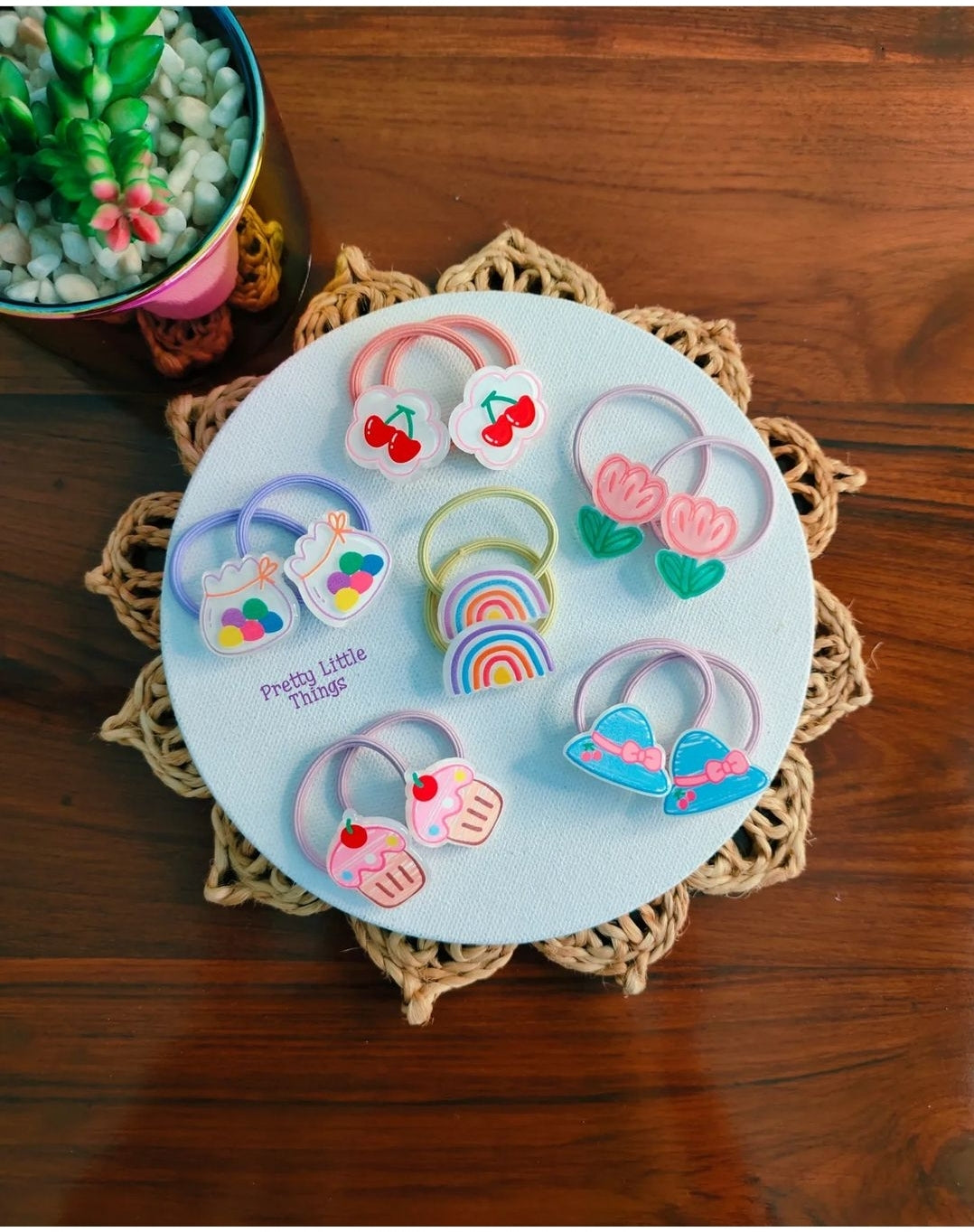 Hair Ties - Mini Fruits, Hats & Cupcakes