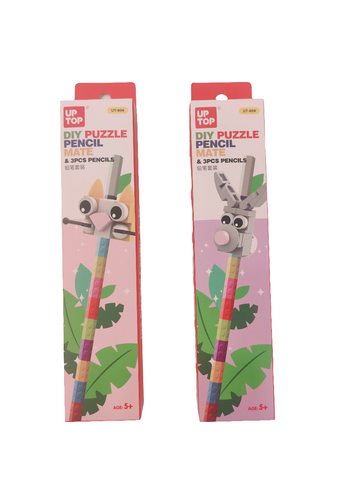 Pencils with Lego Type Toppers