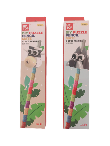 Pencils with Lego Type Toppers