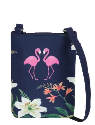 Folk Art Canvas Sling Bag Vertical