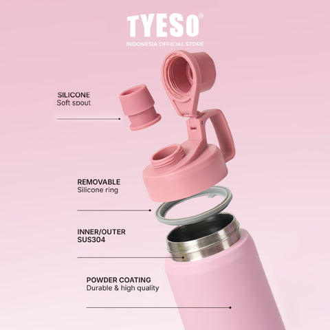 Tyeso Aura Sip 750 ml Solid Colors Stainless Steel Bottles