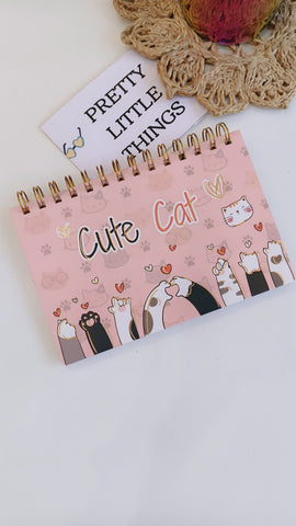 Cat And Paws Spiral Weekly Planners