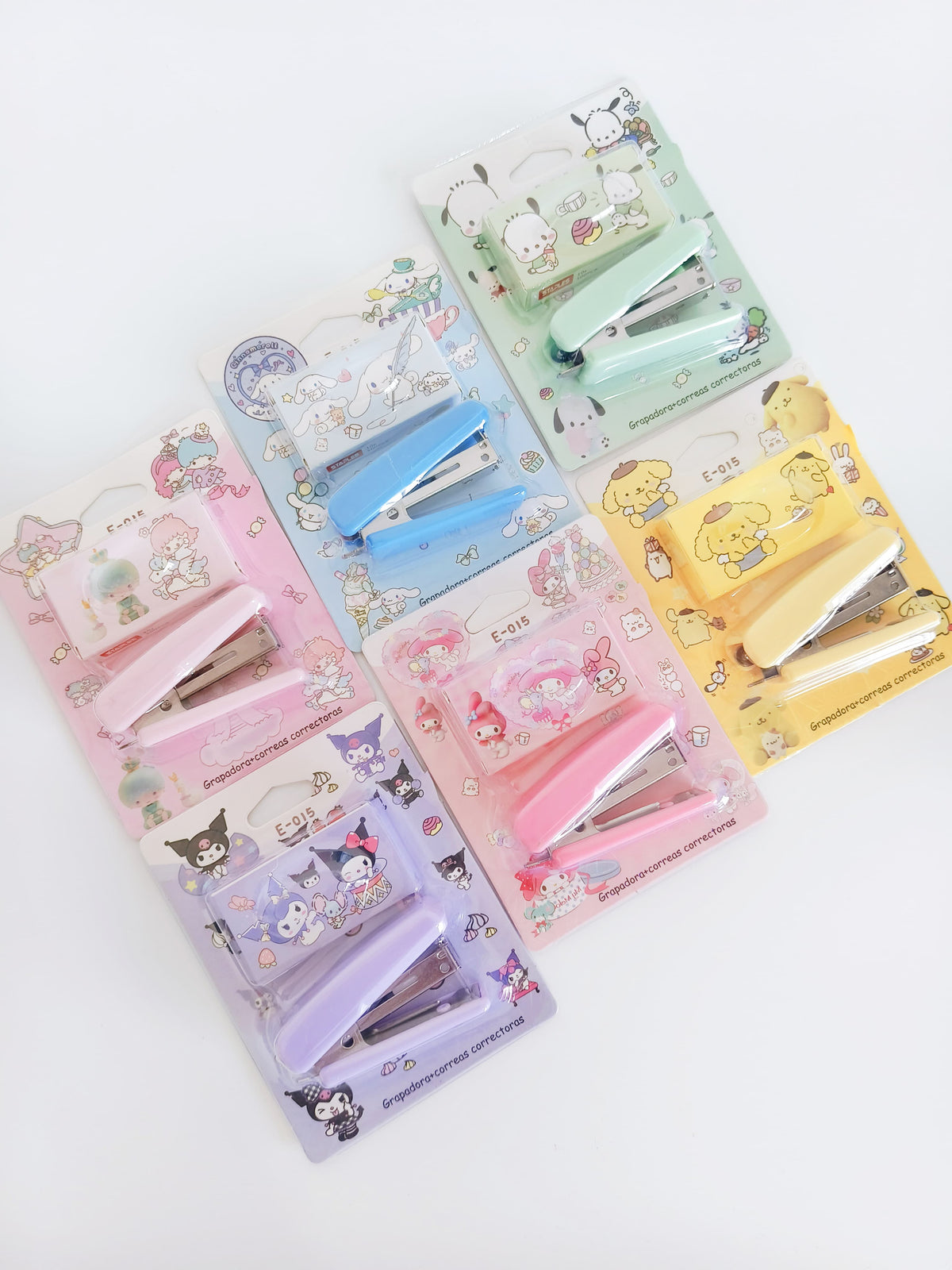 Kawaii Pastel Sanrio Theme Mini Staplers Pack
