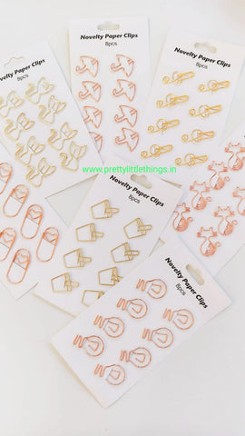 Designer Paper Clip Bookmarks Packs (8 pcs pack)