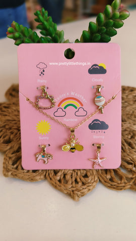 Kids Charms Pendants Sets (5 Charms & A Chain)