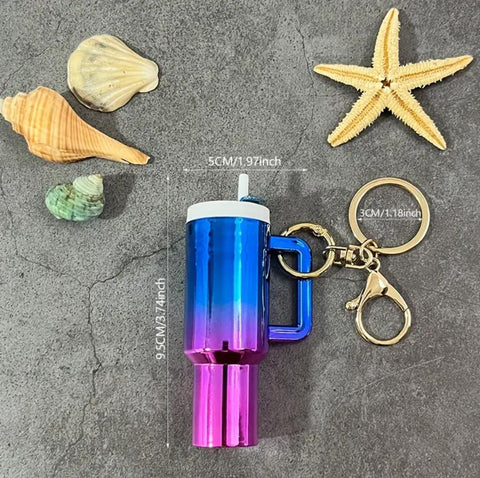 Holographic Stanley Tumbler Style Keychain / Bag Charm