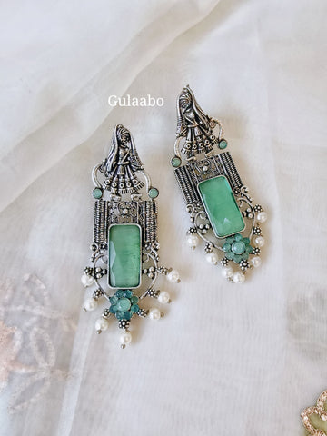 Nayika Oxidised Earrings Gulaabo