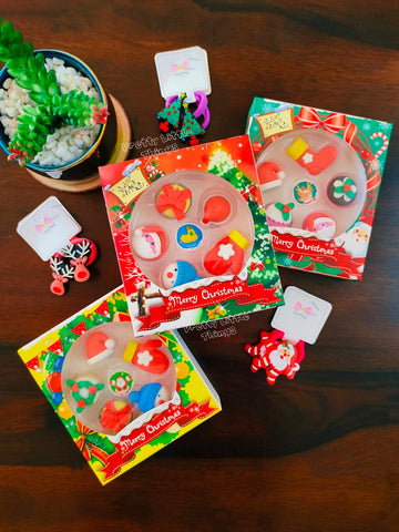 Christmas Erasers [Pack of 5]