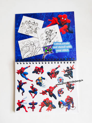 Superhero Coloring Book With Stickers