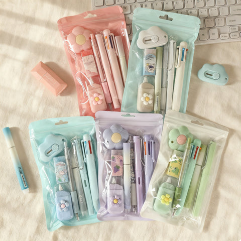 Kawaii Pastel Stationery Sets (7 pieces set)