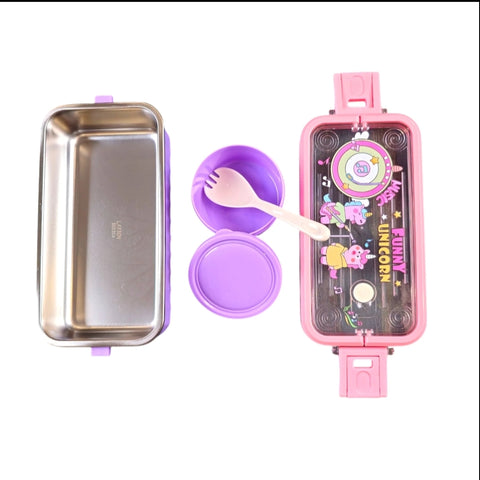 Kids Fun Print Steel Tiffins (650 ml)