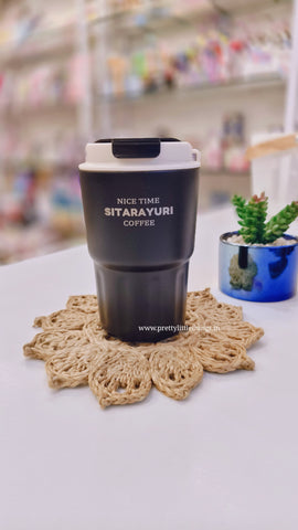 Uber Cool Insulated Travel Coffee Sippers [SITARAYURI] 360 ml