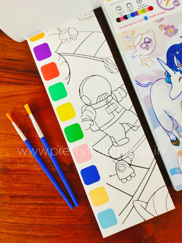 Water Painting & Water Color Coloring Booklet