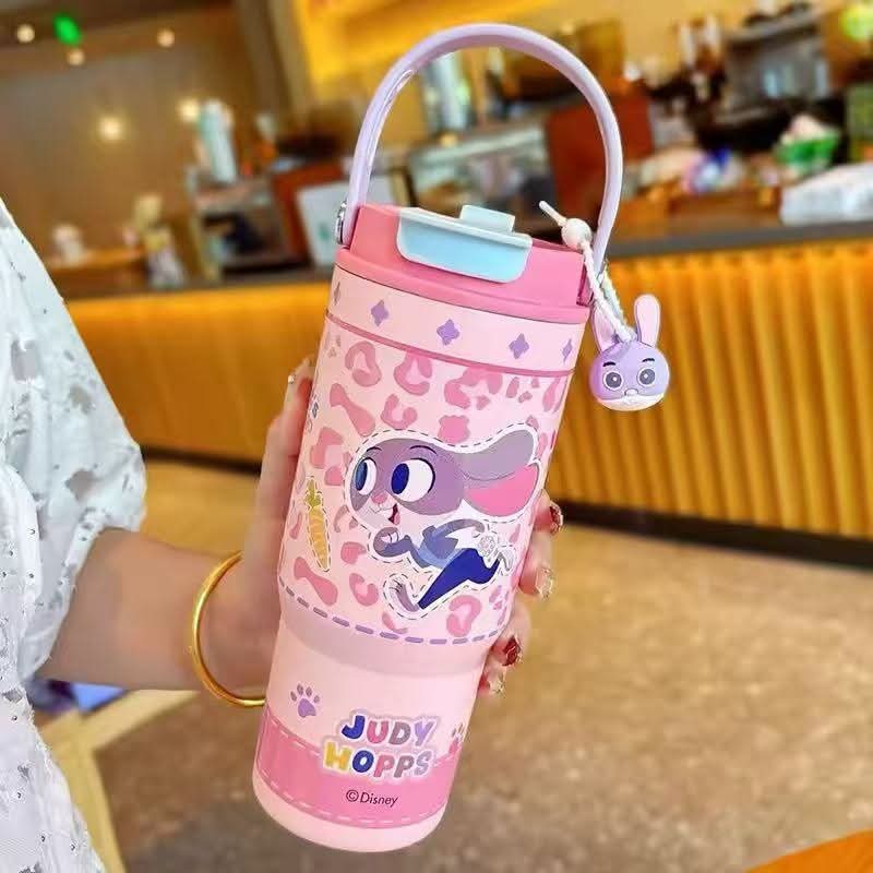 Zootopia Steel Flip Straw Tumblers (700 ml)