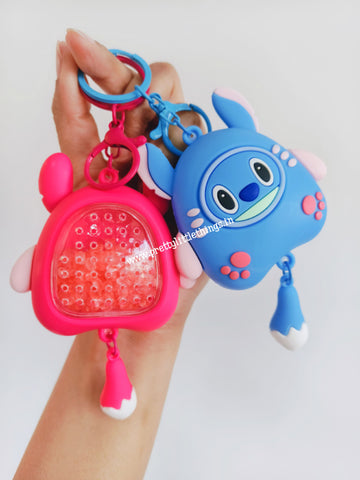 Stitch Theme Charm Keychain with Perfume Balls