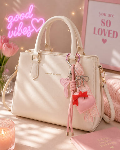 Hearts And Bows Bag Charm