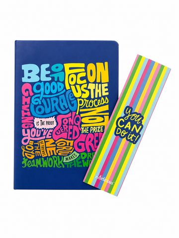 Aesthetic Personal Notebook 'You Can Do It' (A5 size, with Bookmark)