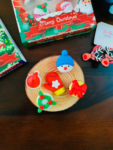 Christmas Erasers [Pack of 5]