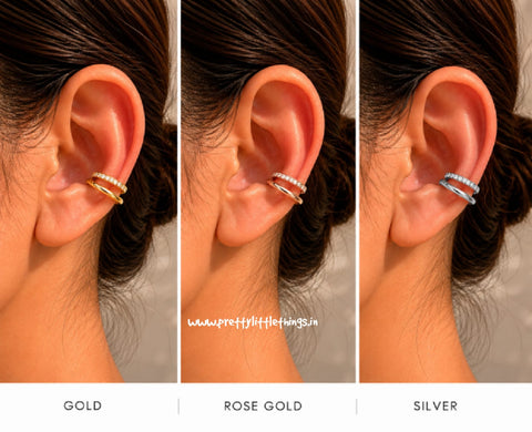 Celeste Double Band AD Earcuffs (Gulaabo)