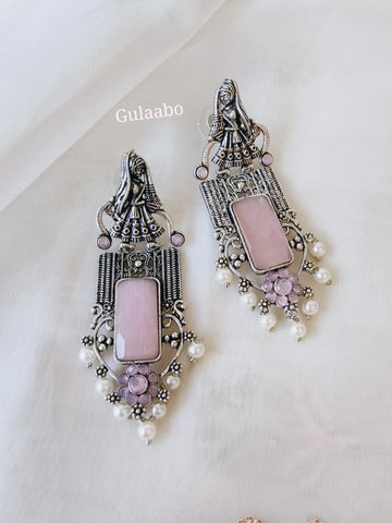 Nayika Oxidised Earrings Gulaabo