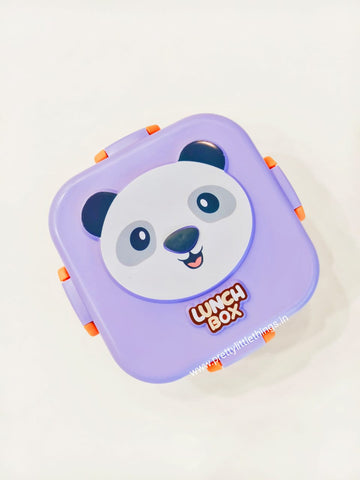 Kids Cute Cartoon Steel Tiffin Square Single Section 630 ml