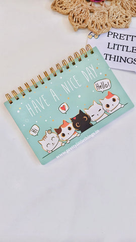 Cat And Paws Spiral Weekly Planners