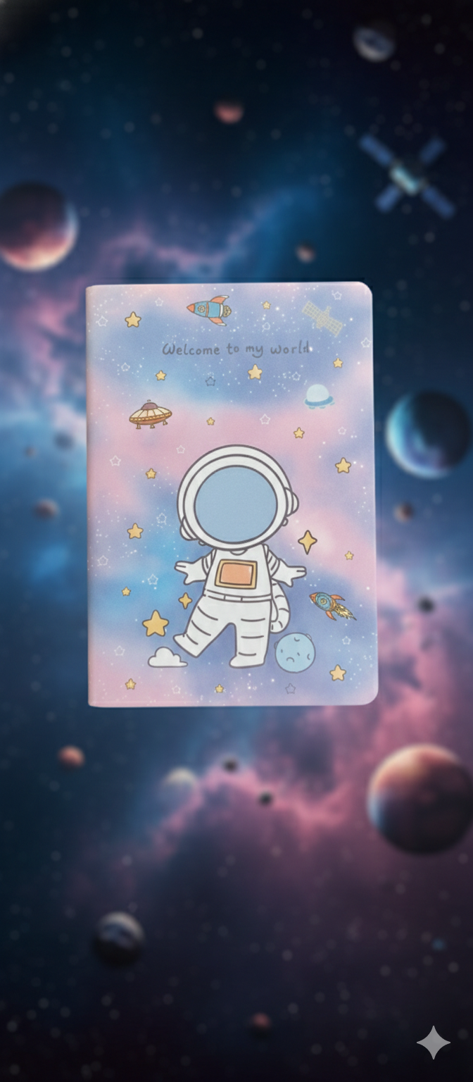 Astronaut in Space Theme Notebooks - Soft Silicon Covers – Pretty ...