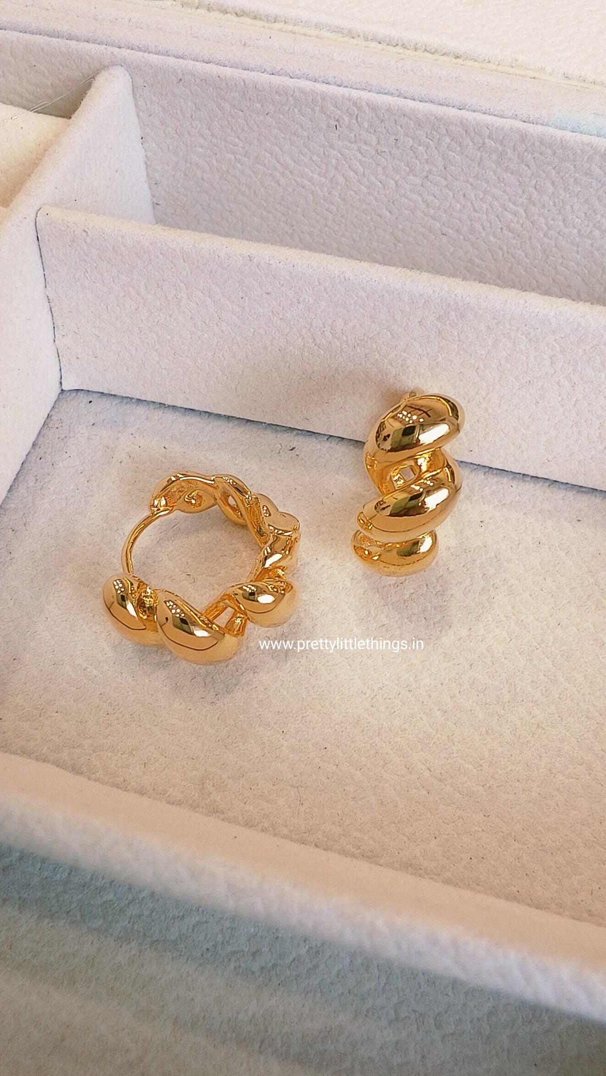 Twist Glow, Daily Wear Earrings, Gulaabo