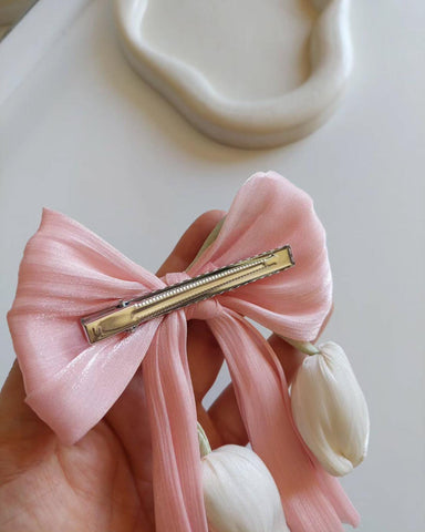 Tulip Bow Hair Clip (Double Bow)