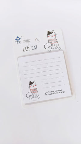 Lazy Cat Sticky Notes Post Its