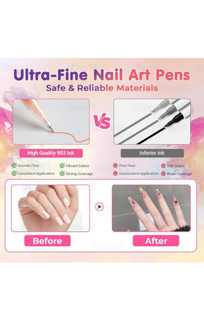 Nail Art Markers Pack [Nail Art Pens 12 Colors]