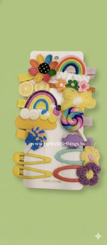 Quirky kids Hair Clips Pack (Pack of 14 pcs) [HCKP14]