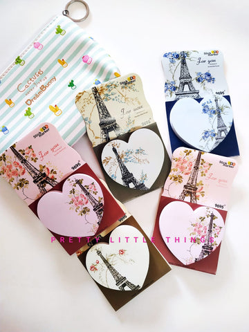 Sticky Notes Heart Shaped Eiffel Tower