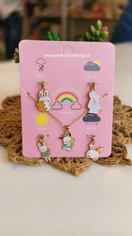 Kids Charms Pendants Sets (5 Charms & A Chain)