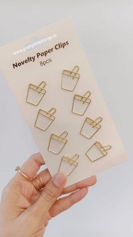 Designer Paper Clip Bookmarks Packs (8 pcs pack)