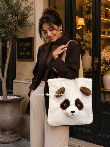 Red Panda Plush Tote Bag