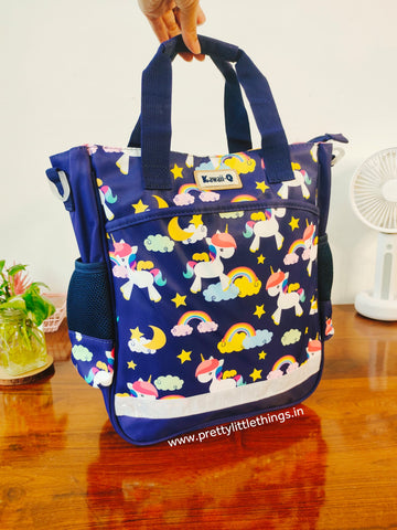 Space / Unicorn Printed Multi-Utility Tote Bags