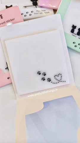 Kitty Shimmer Transparent Sticky Notes