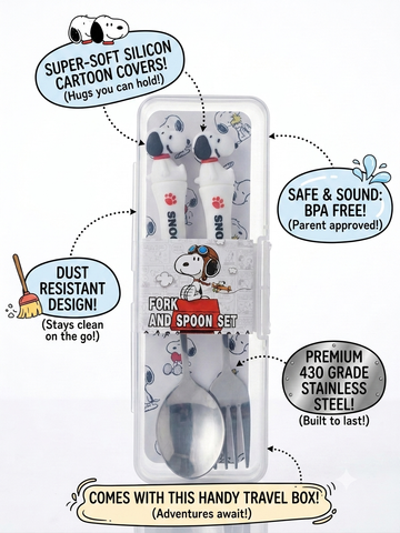 Kid's Steel Cutlery Set - Peanuts Snoopy Edition